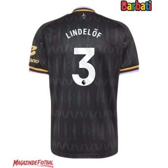 Aston Villa Victor Lindelof #3 Tricou Fotbal Replică 2026-27 Barbati Deplasare